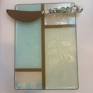 Cheese Plate & Jeweled Knife